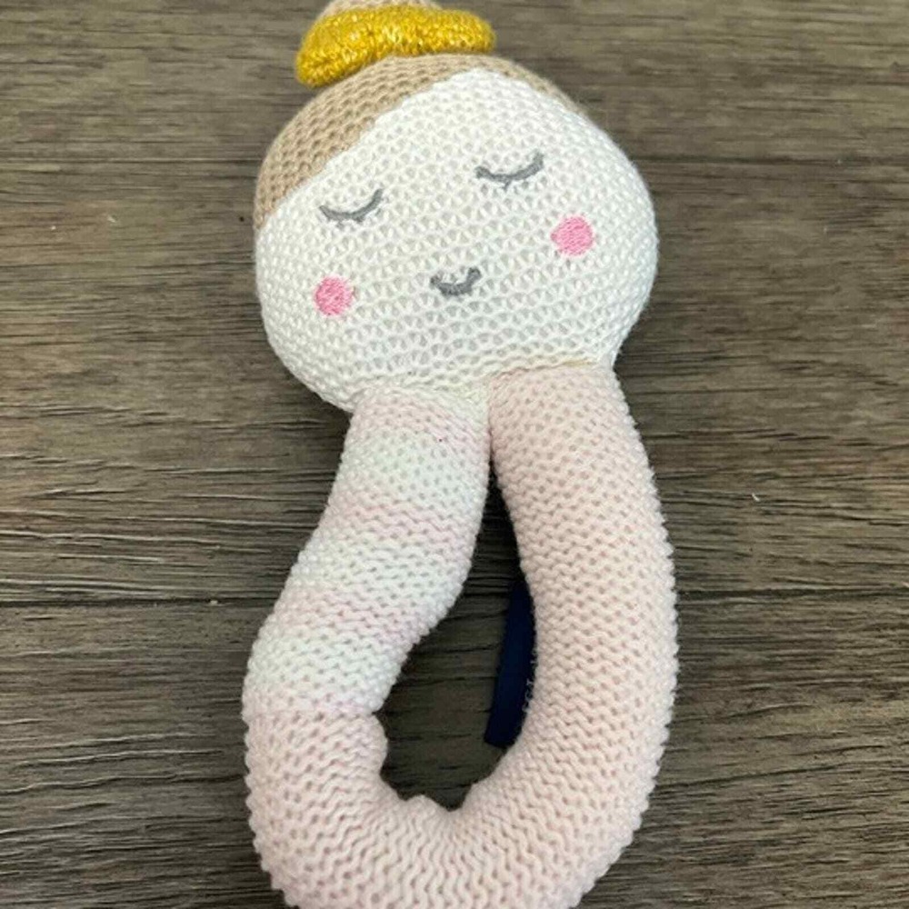 Living Textiles Emma Knit Ballerina Baby Rattle